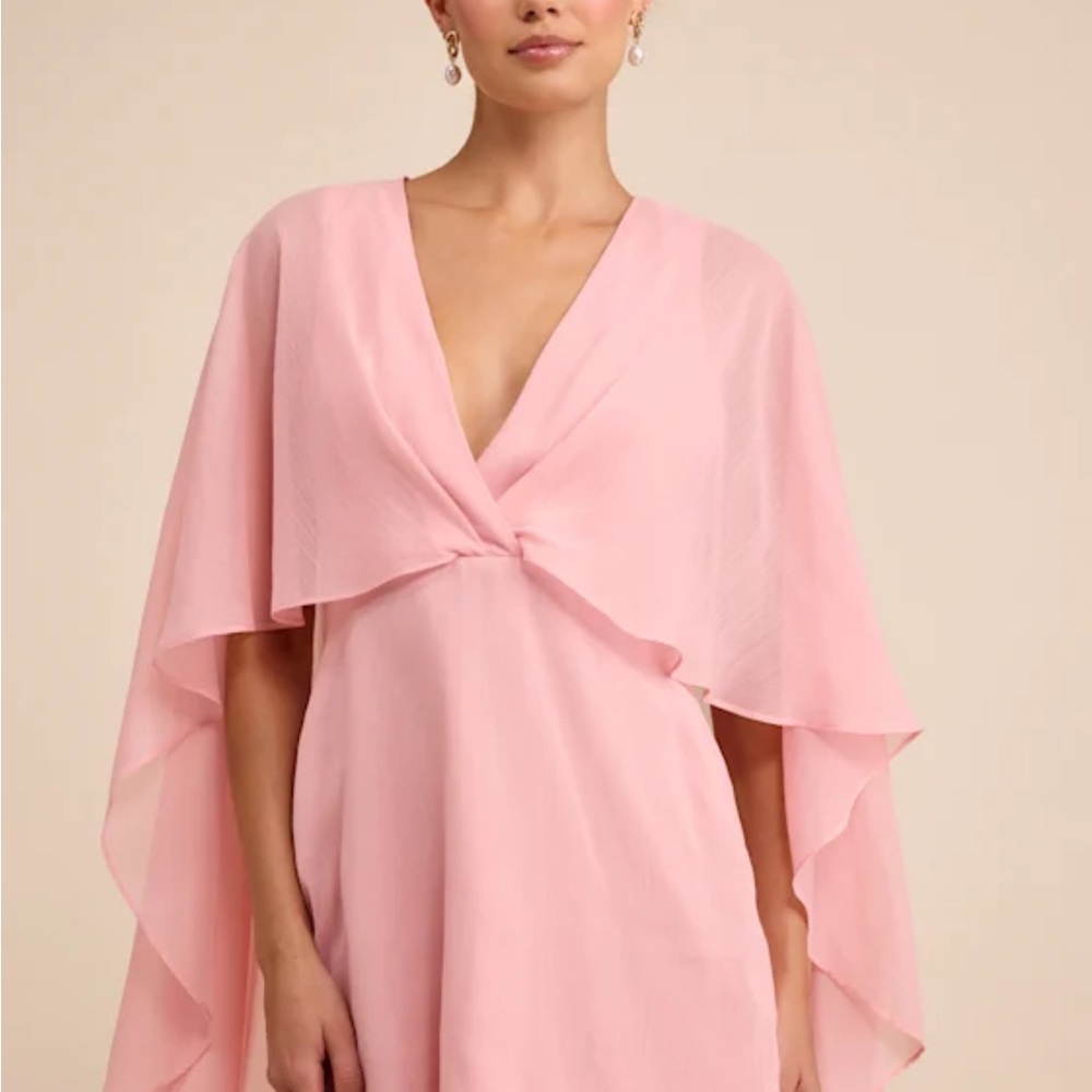 Lulu's Soft Pink Asymmetrical Dress
